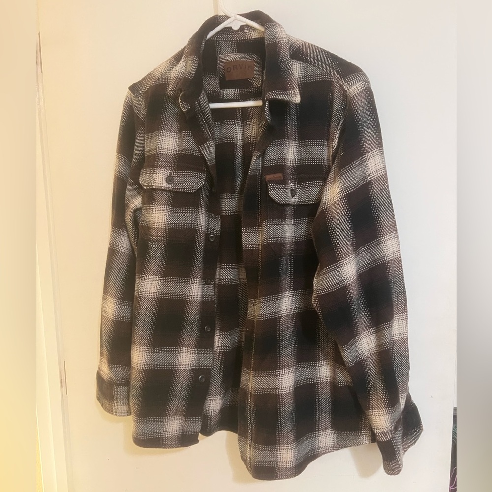 brown mens flannel